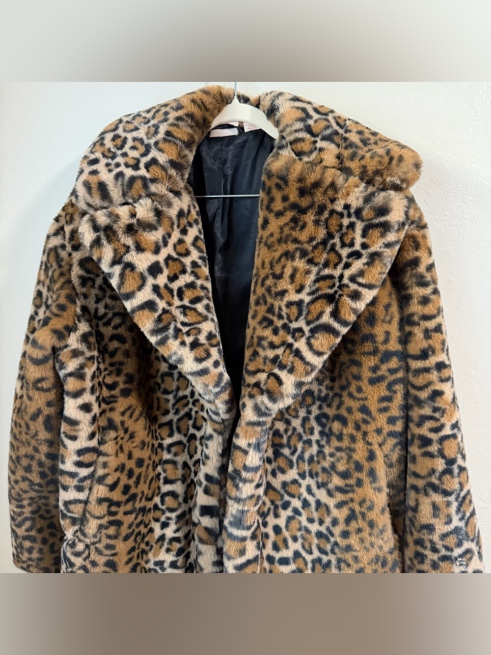 Camila Coelho Revolve Leopard Print Faux Fur Coat Oversized XS - Picture 15 of 15